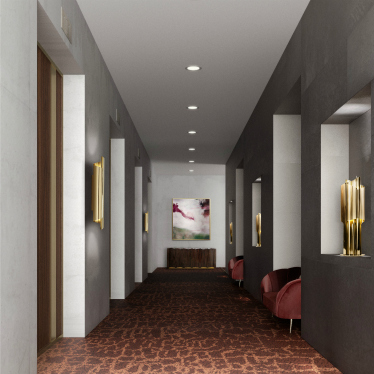 Hotel interior design in Berlin.